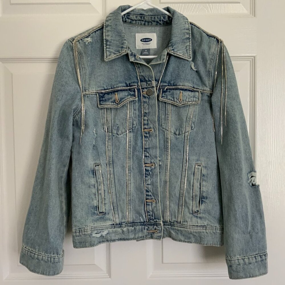 Old Navy Jean Jacket with Rhinestones
